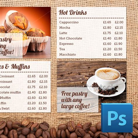 Coffee Shop Menu Board PSD Template | Eclipse Digital Media