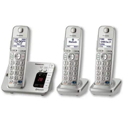 PANASONIC PHONES KX-TGE263S Link2Cell Bluetooth Answering System with 3 ...