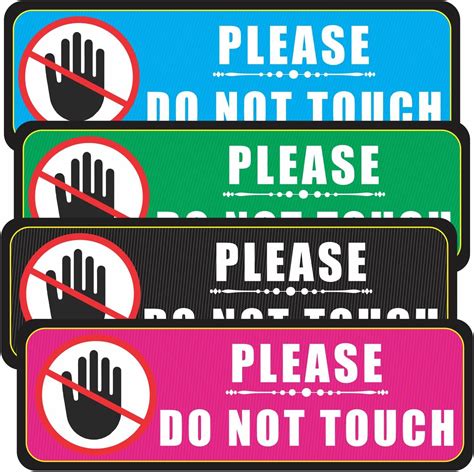 Buy Do Not Touch Sticker - (Pack of 12) 6 x 2 Large Laminated Vinyl Decals Sign Warning Labels ...