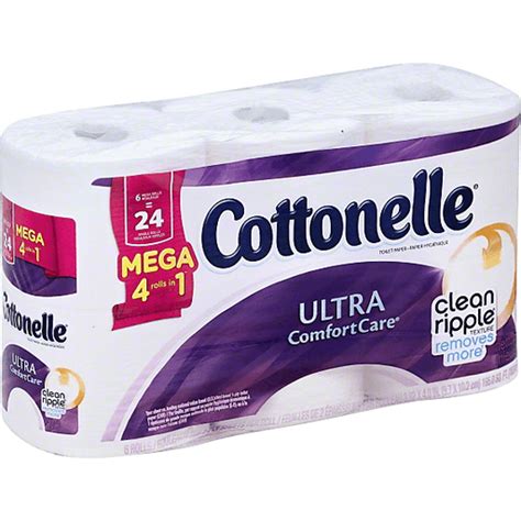 Cottonelle Ultra Comfort Care Toilet Paper, Bath Tissue, 6 Mega Toilet Paper Rolls | Napkins ...