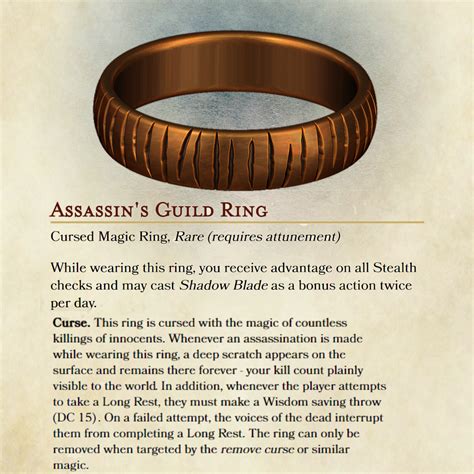 Ring of Clawing Shadows | Dnd dragons, Dungeons and dragons homebrew, Dnd