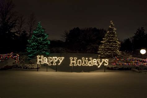 Holiday Bright Lights of Indiana - LED Happy Holiday Sign