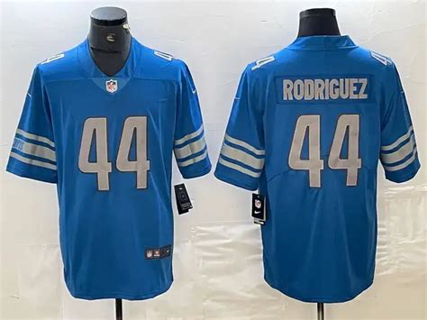 Detroit Lions #44 Malcolm Rodriguez Blue Jersey - Jersey Fanatics