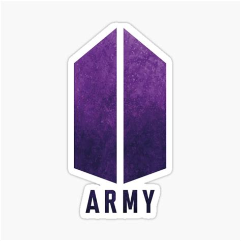 Pegatina «Logotipo morado de BTS ARMY» de MysMia | Redbubble