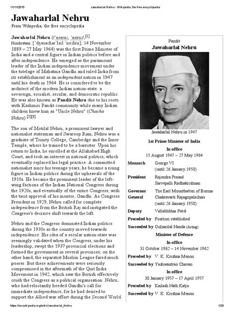 Jawaharlal Nehru - Biography | Jawaharlal Nehru | Muhammad Ali Jinnah