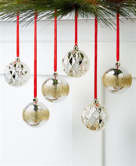 Holiday Lane Shine Bright Gold and Silver Shatterproof Ornaments, Set ...