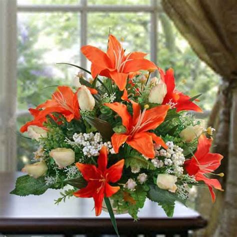 Image result for orange lily flower arrangement | Orange lily flower ...