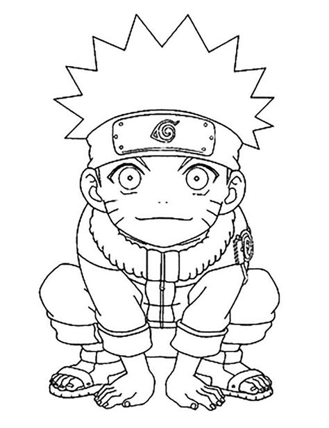 Baby Naruto Coloring Page - Anime Coloring Pages