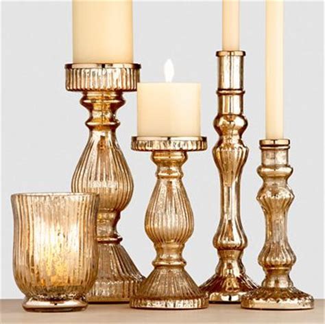 Gold Mercury Glass Candleholders - Traditional - Candleholders - by ...