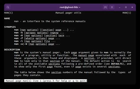 Understanding the man pages in Linux