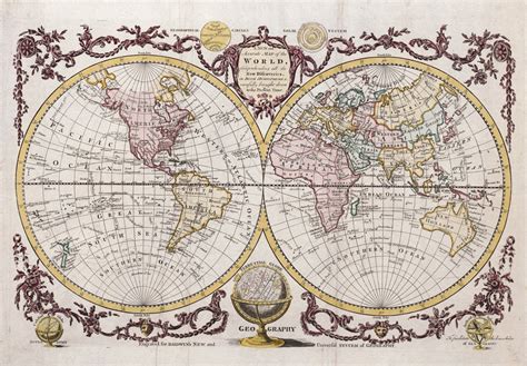 Ancient World Maps: World Map 18th Century