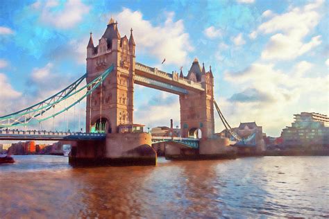 London, Tower Bridge - 05 Painting by AM FineArtPrints | Fine Art America