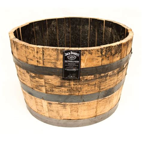 25 in. Dia Oak Whiskey Barrel Planter-B100 - The Home Depot