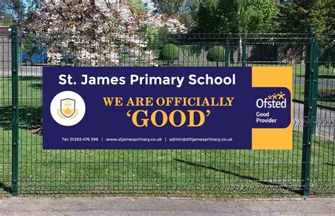 Ofsted School Banners | College & Nursery Ofsted Banner | Peak Banners