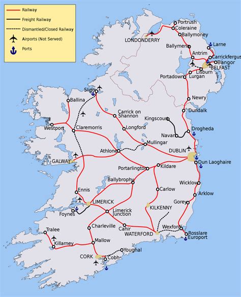 Map of Rail Networks in Ireland [2268 × 2801] : r/MapPorn