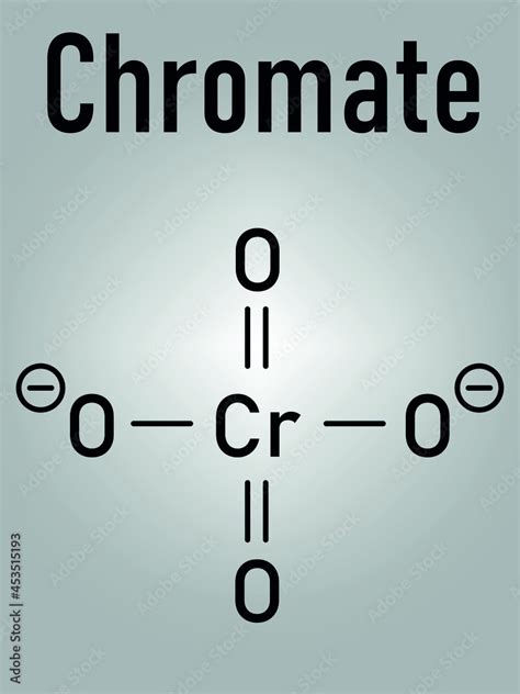 Skeletal formula of Chromate anion, chemical structure. Stock Vector | Adobe Stock