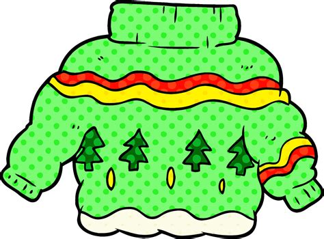 cartoon embarrassing christmas jumper 12401328 Vector Art at Vecteezy