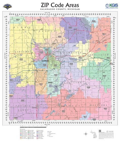 Kalamazoo County ZIP Code Areas 2016 map by Kalamazoo County - Avenza ...