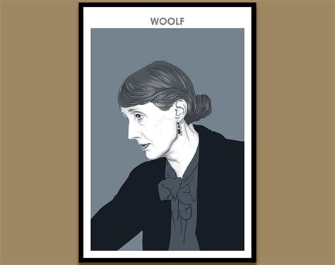 Virginia Woolf Author Poster Literary Poster Writer Gift | Etsy