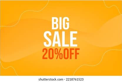 20 Percent Off Yellow Banner White Stock Vector (Royalty Free ...