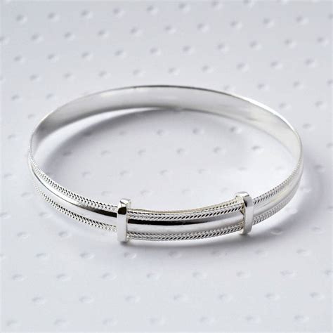 sterling silver baby bracelet by martha jackson sterling silver | notonthehighstreet.com