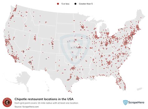 Number of Chipotle locations in the USA in 2024 | ScrapeHero