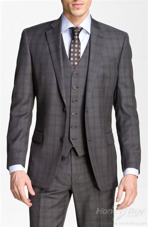 Plaid Charcoal Grey 3-Piece Suit | Gentleman | Pinterest