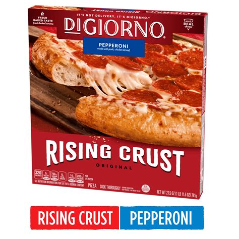 DIGIORNO Pepperoni Frozen Pizza on a Rising Crust 27.5 oz. - Walmart.com - Walmart.com