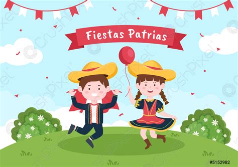 Felices Fiestas Patrias or Peruvian Independence Day Cartoon ...