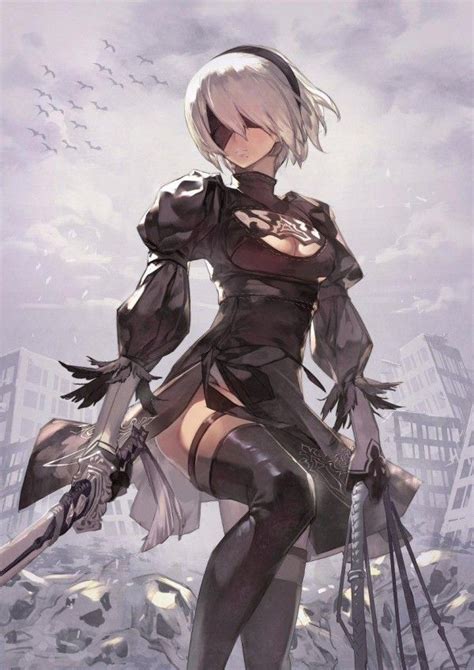 2B Nier:Automata dessin fanart katahira24 | Nier automata, 2b nier autómata, Automata