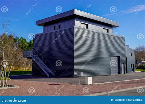 Industrial Building Exterior of Modern Warehouse Stock Photo - Image of ...