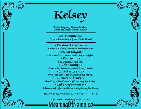 Kelsey - Meaning of Name