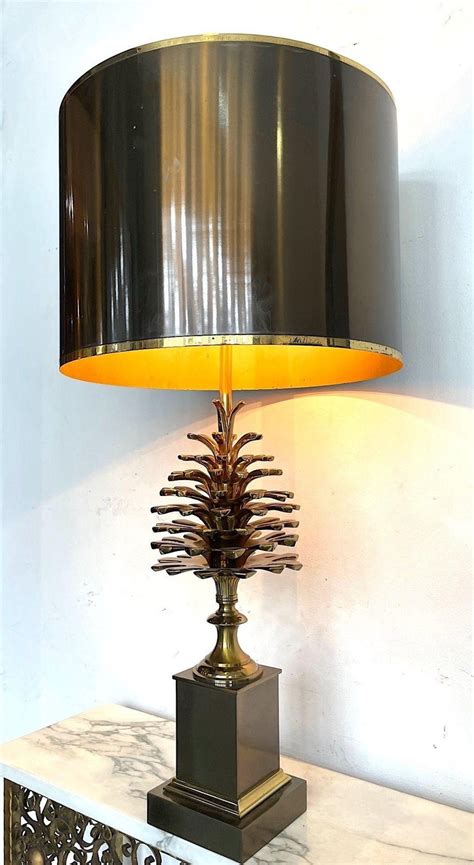 Original 1960s, Maison, Charles Bronze and Brass Pinecone Lamp by Jean ...