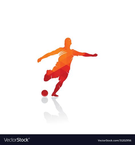 Soccer and football player man logo design Vector Image