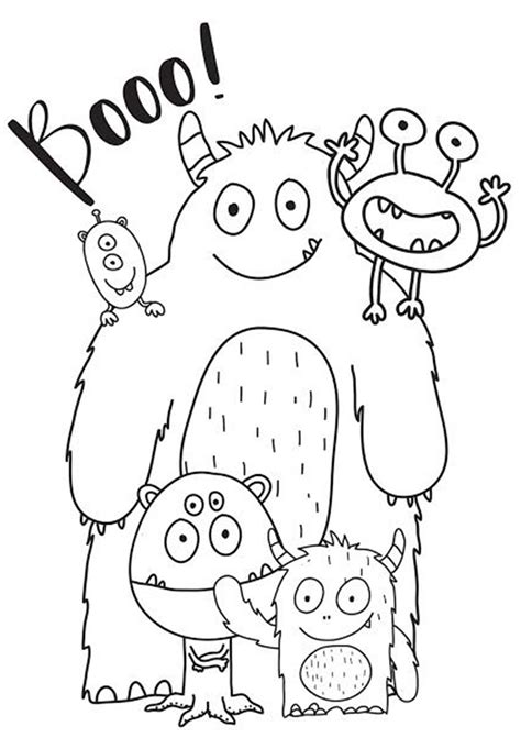 Monster Coloring Pages Printable