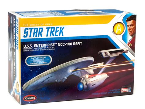 Buy Polar Lights Star Trek U.S.S. Enterprise Refit Wrath of Khan Edition 2T 1:1000 Scale Model ...