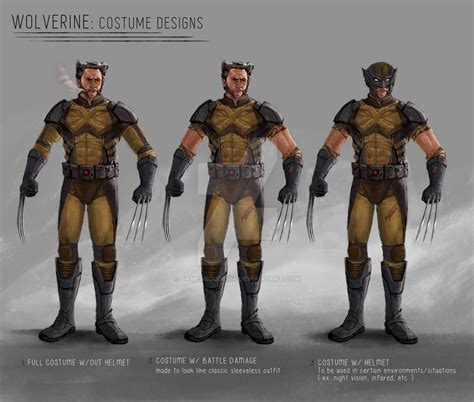 Wolverine Costume Designs / Concept Art by JamesBousema on DeviantArt