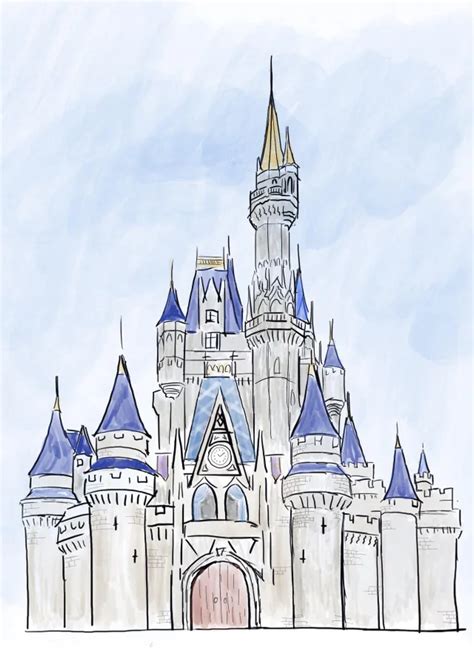 Easy Drawings Of Disney Castle