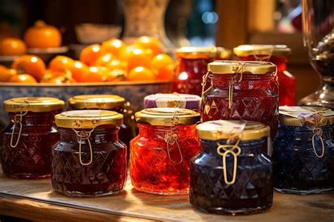 Premium Photo | Homemade jams and preserves displayed in charming glass ...