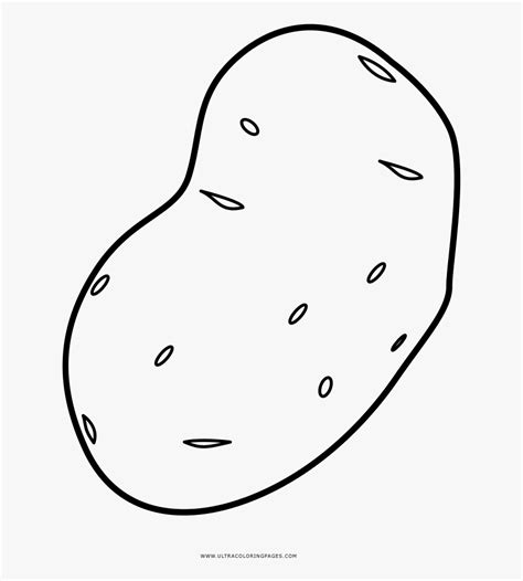 Potato Coloring Page - Potato Black And White , Free Transparent ...