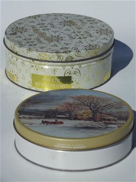 lot of vintage tins, old Christmas litho print candy tins & cookie tins