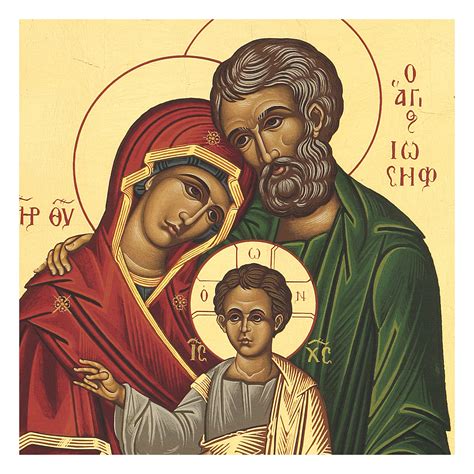 Greek Holy Family carved icon 35x25 | online sales on HOLYART.co.uk