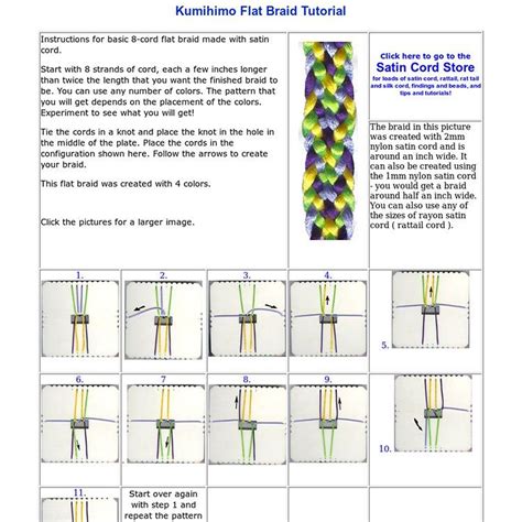 Flat Kumihimo Patterns