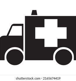 Vector Image Ambulance Car Icon Silhouette Stock Vector (Royalty Free ...