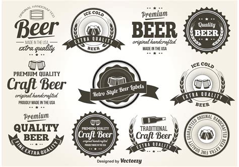 Retro Style Beer Labels - Download Free Vector Art, Stock Graphics & Images