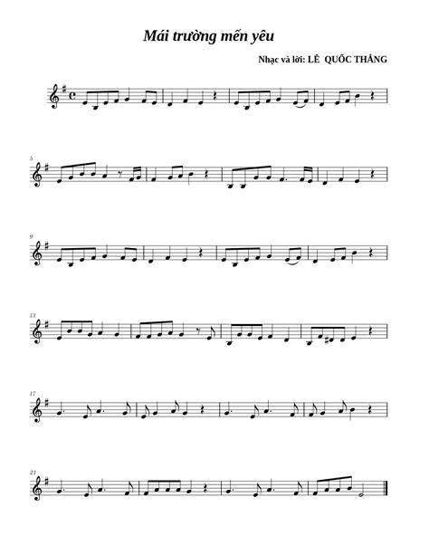 Mái trường mến yêu Sheet music for Piano (Piano Four Hand) | Musescore.com