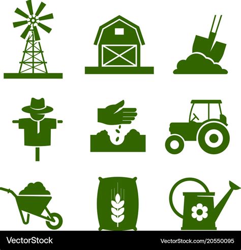 Agriculture industry and gardening icons Vector Image