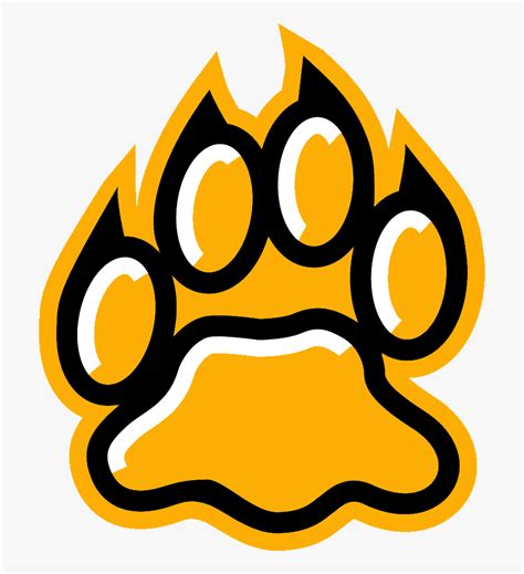 Tiger Paw Orange-black - Unh Wildcat Logo , Free Transparent Clipart ...