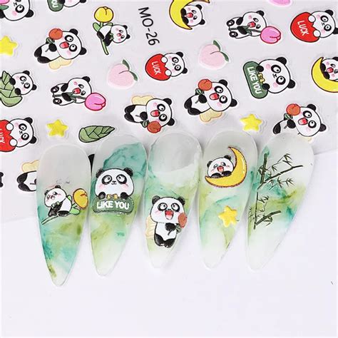 Cute Panda Nail Stickers