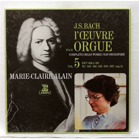 Js bach : organ works vol.5 de Marie-Claire Alain, Coffret 33T chez elyseeclassic - Ref:118858452